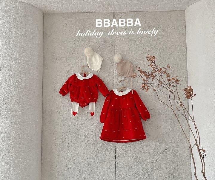Bbabba - Korean Baby Fashion - #babylifestyle - Holiday Embroidery Suit - 3