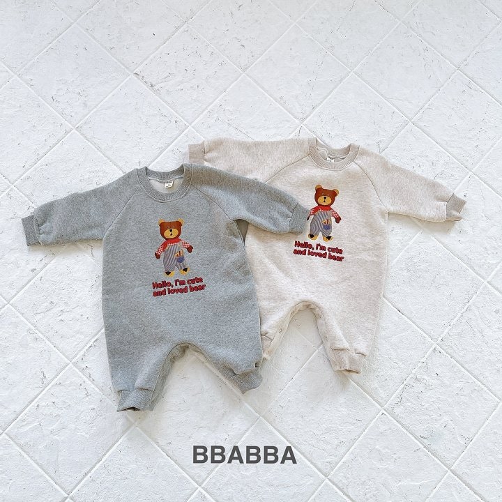 Bbabba - Korean Baby Fashion - #babywear - Winter Bear Long Suit