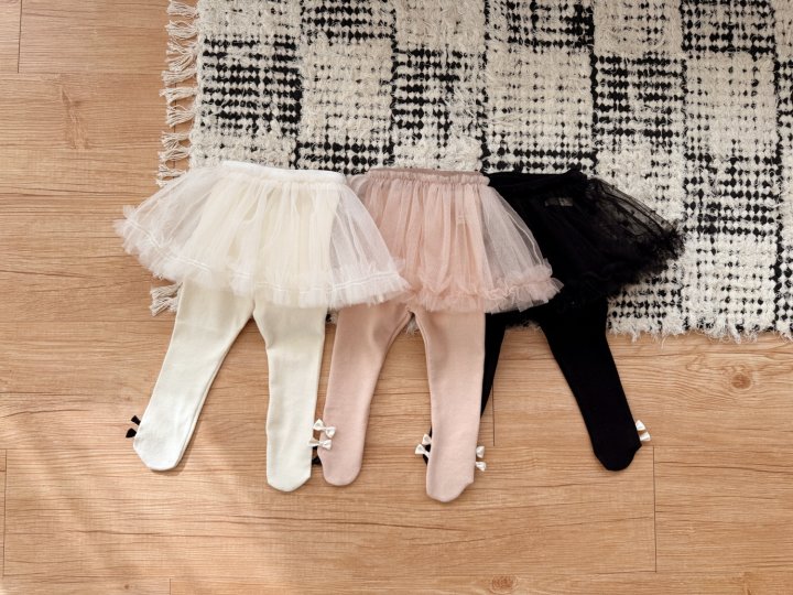 Bebe Nine - Korean Baby Fashion - #babyboutiqueclothing - Ribbon Foot Leggings - 9