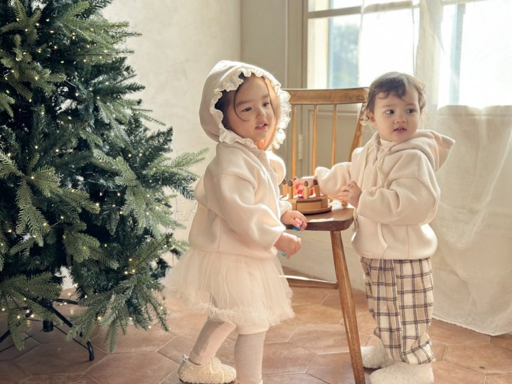 Bebe Nine - Korean Baby Fashion - #babyoutfit - Check Jogger Pants - 11