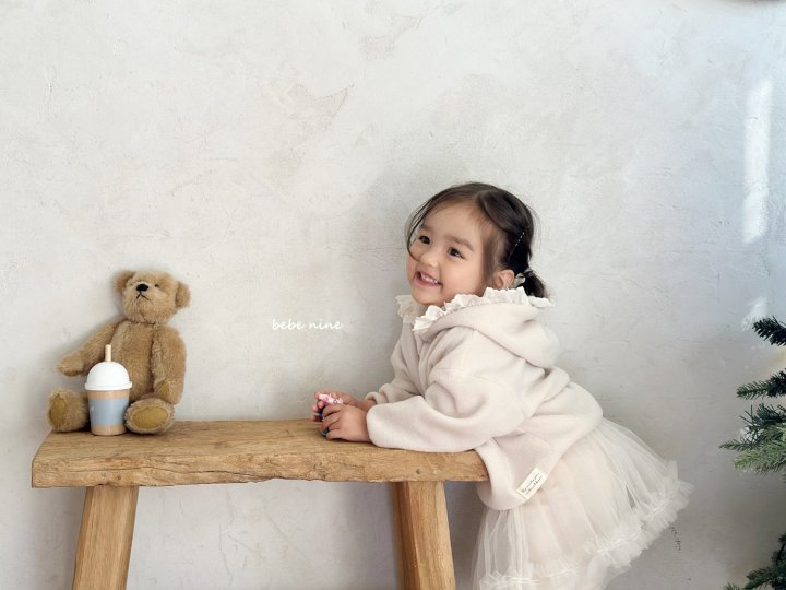 Bebe Nine - Korean Baby Fashion - #onlinebabyboutique - Lace Hoody - 5