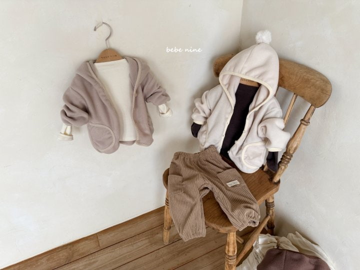 Bebe Nine - Korean Baby Fashion - #onlinebabyshop - Big Pocket Rib Jogger Pants - 2