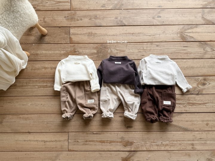 Bebe Nine - Korean Baby Fashion - #smilingbaby - Big Pocket Rib Jogger Pants - 3