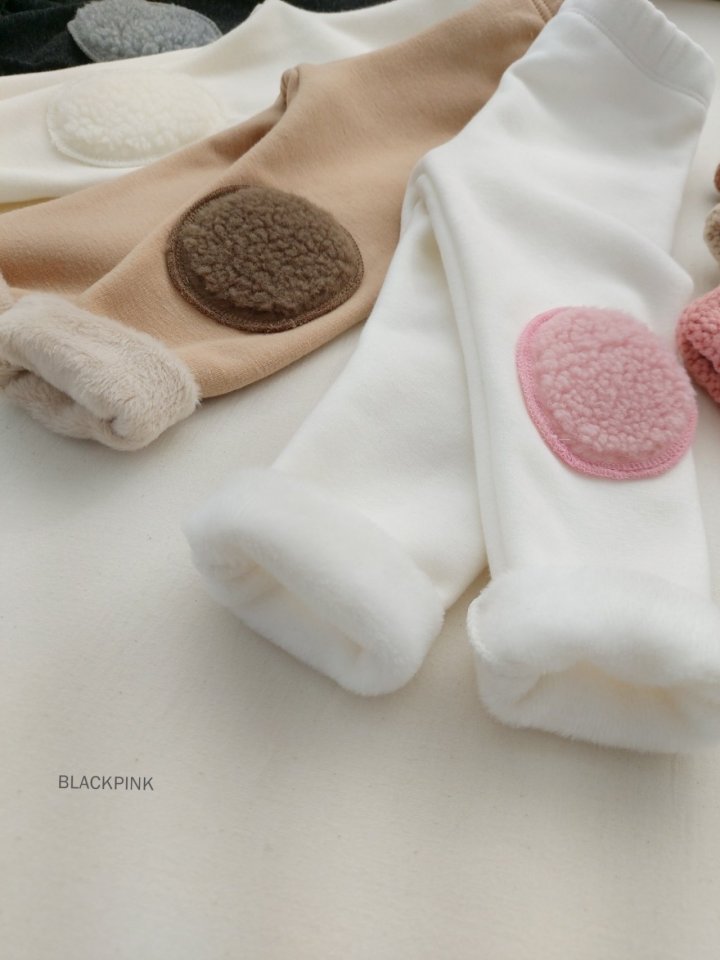 Black Pink - Korean Children Fashion - #childofig - Winter Patch Leggings - 6