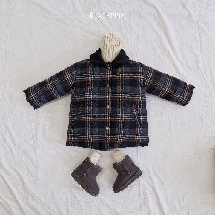 Black Pink - Korean Children Fashion - #designkidswear - Moranga Check Coat - 6