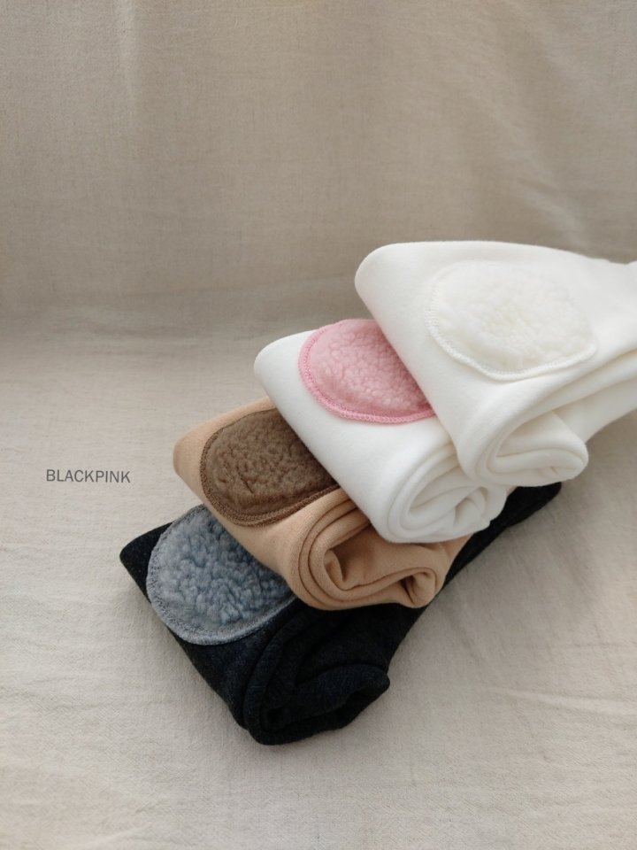 Black Pink - Korean Children Fashion - #minifashionista - Winter Patch Leggings