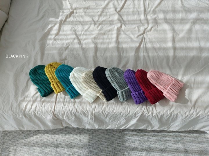 Black Pink - Korean Children Fashion - #minifashionista - Plain Ribbed Beanie - 7