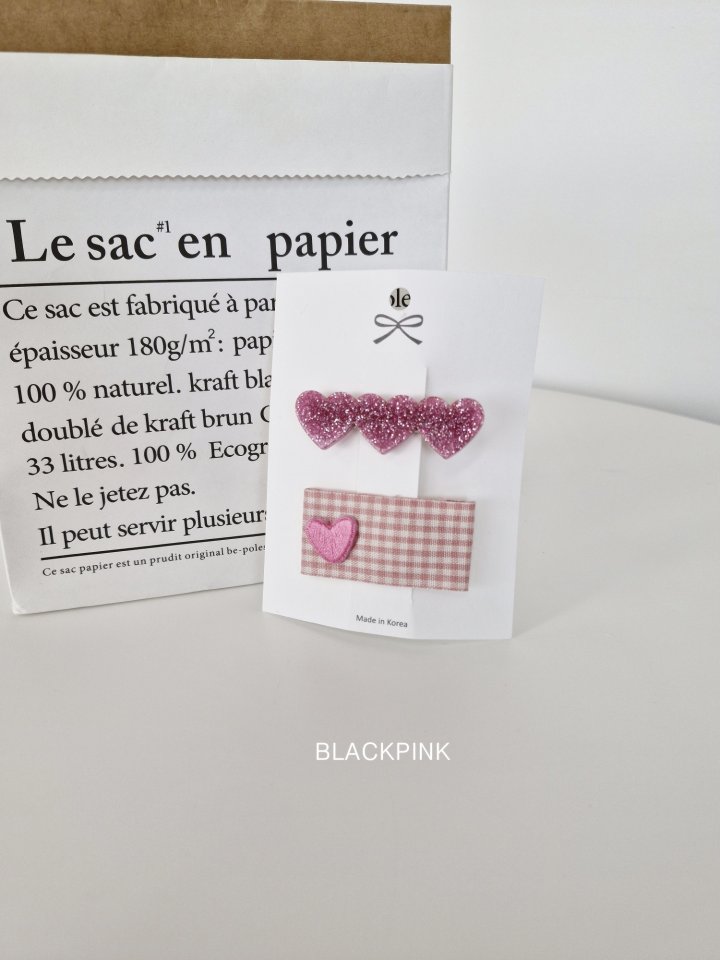 Black Pink - Korean Children Fashion - #todddlerfashion - Acrylic Heart Set - 6