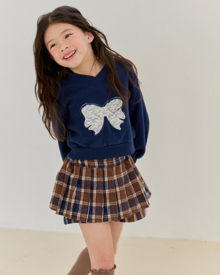 Bonaloi - Korean Children Fashion - #discoveringself - Check Pleated Hidden Pants - 9