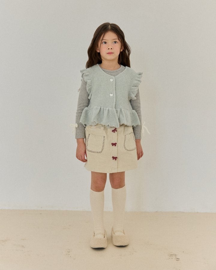 Bonaloi - Korean Children Fashion - #littlefashionista - Ribbon Embroidery Corduroy Skirt Pants - 6