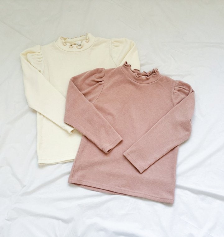 Bonaloi - Korean Children Fashion - #magicofchildhood - Cozy Wave Turtleneck Tee - 2