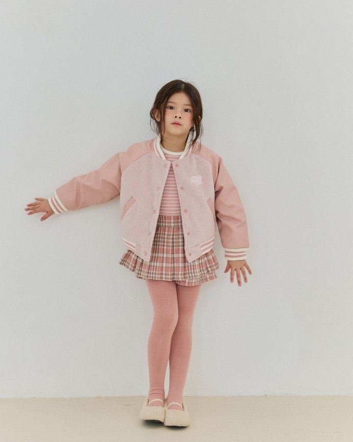 Bonaloi - Korean Children Fashion - #minifashionista - Embroidered Varsity Jumper - 7