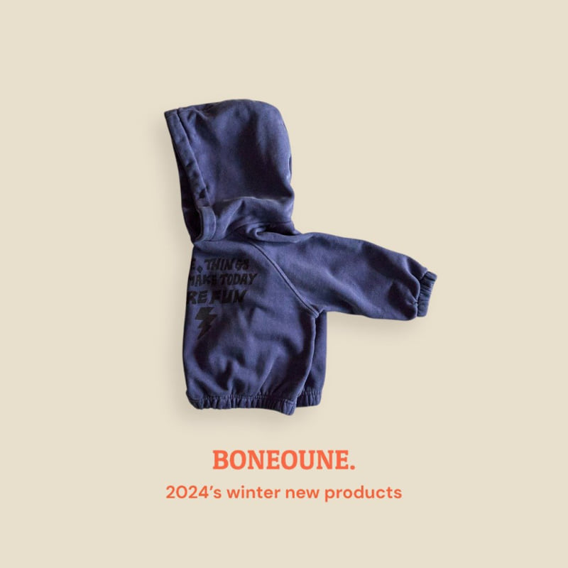 Boneoune - Korean Children Fashion - #kidzfashiontrend - Lightning Pigment Hoodie - 4