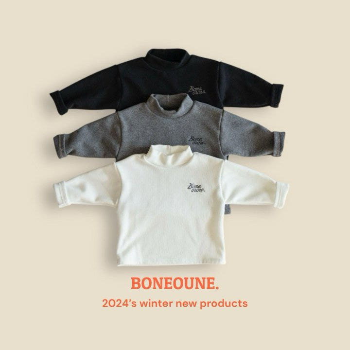 Boneoune - Korean Children Fashion - #childrensboutique - Tail Fleece Turtleneck Tee