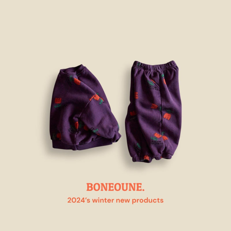 Boneoune - Korean Children Fashion - #kidzfashiontrend - Cree Flower Fleece Sweatshirt - 2