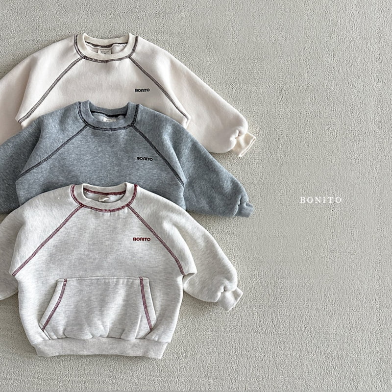 Bonito - Korean Baby Fashion - #babyclothing - Stitch Kangaroo Sweatshirts - 2