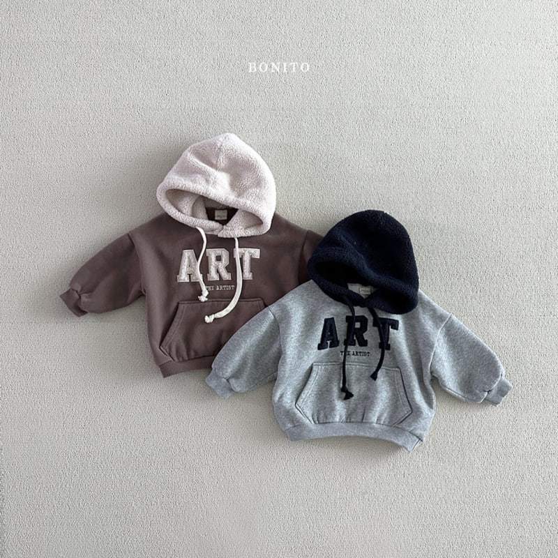 Bonito - Korean Baby Fashion - #babygirlfashion - Art Raglan Dumble Hood Top - 3