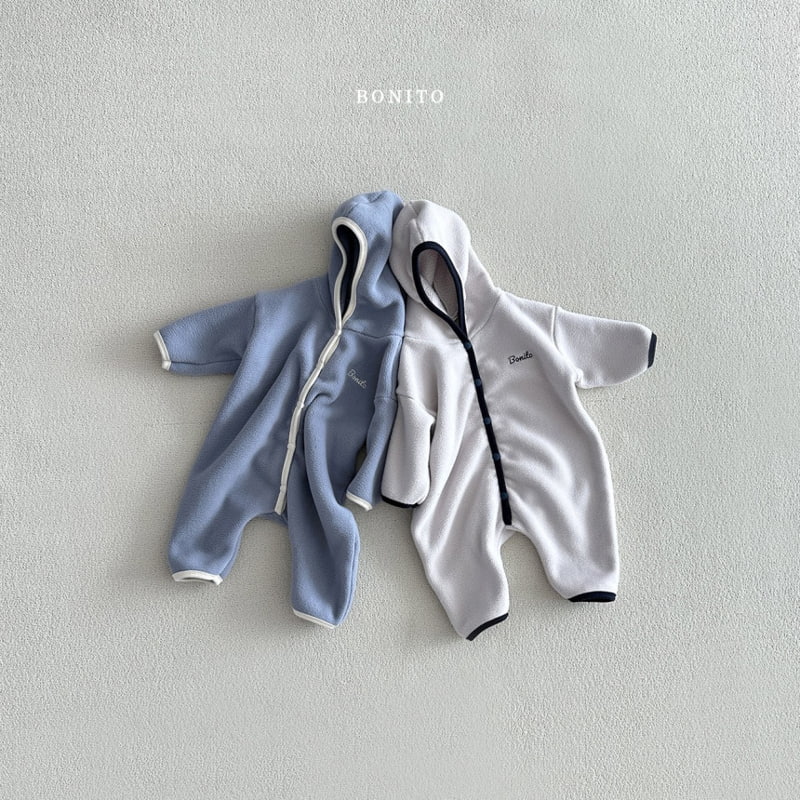 Bonito - Korean Baby Fashion - #babygirlfashion - Soft Binding Hooded Suit - 2
