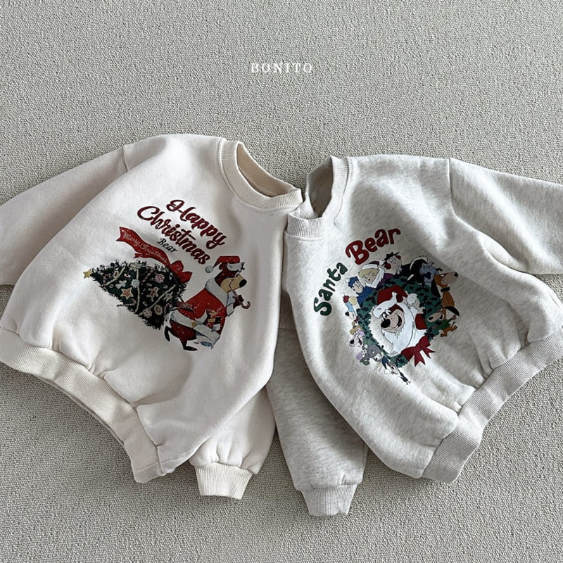 Bonito - Korean Baby Fashion - #babyoninstagram - Santa Bear Sweatshirts - 5