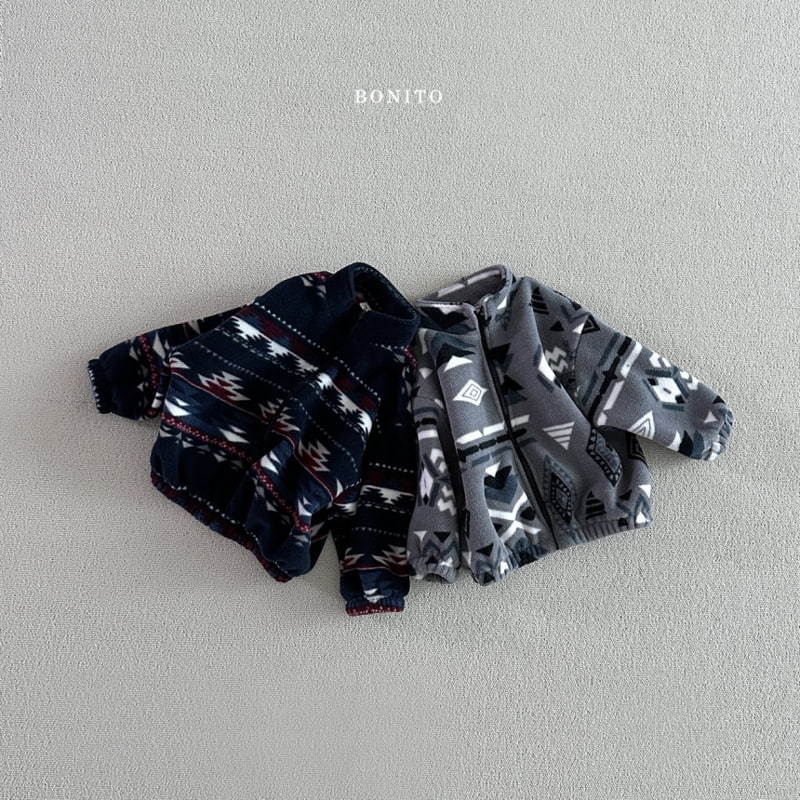 Bonito - Korean Baby Fashion - #babylifestyle - Fleece Nordic Zip-up Jacket - 4