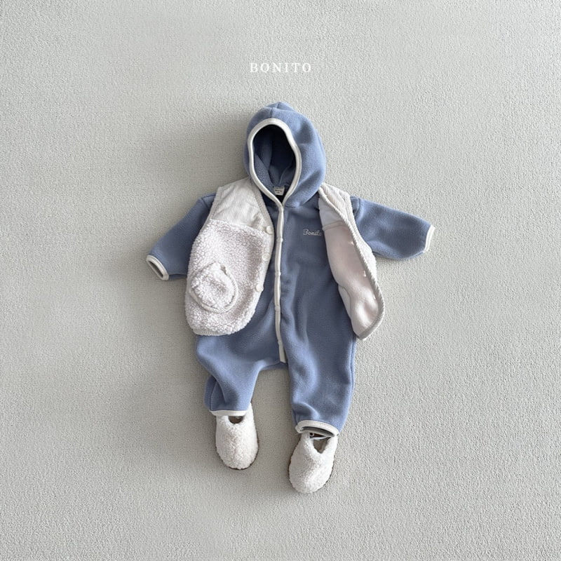 Bonito - Korean Baby Fashion - #onlinebabyshop - Soft Binding Hooded Suit - 10