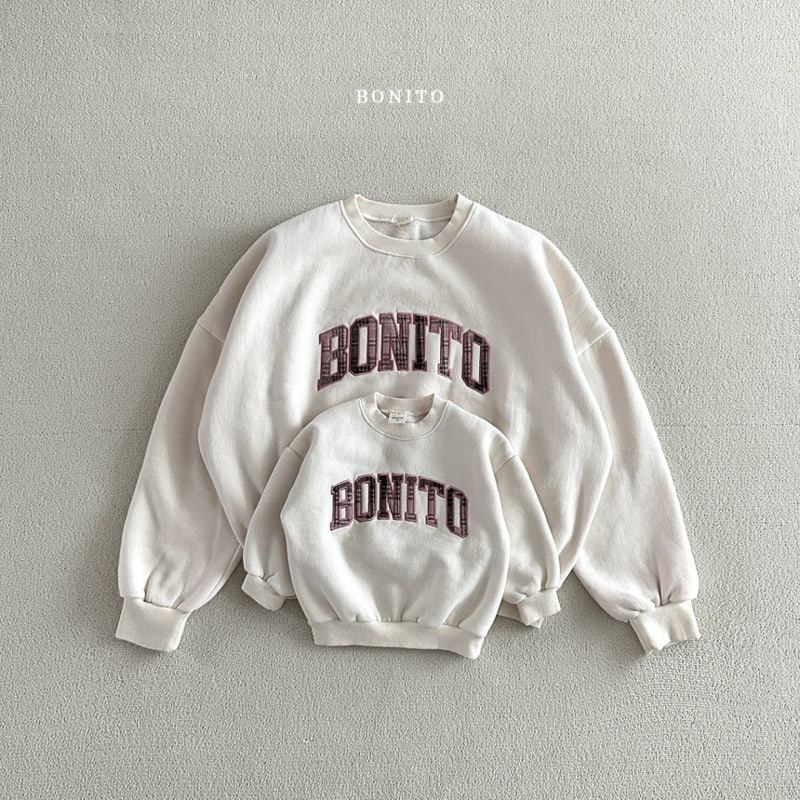 Bonito - Korean Children Fashion - #magicofchildhood - Bonito Check Embroidery Sweatshirts With Mom - 6