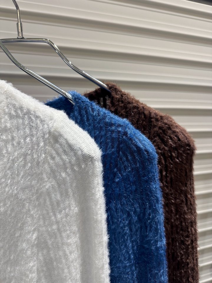 Bricklane - Korean Women Fashion - #momslook - Fluffy Rib Cardigan