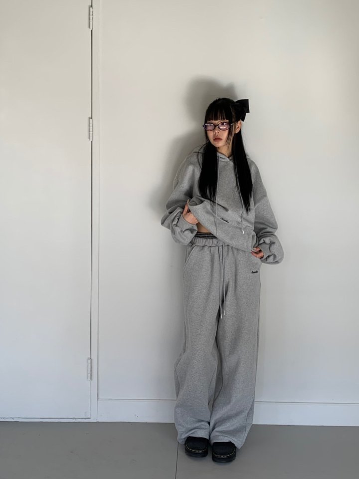 Bricklane - Korean Women Fashion - #momslook - Check Layered Fleece Pants - 11