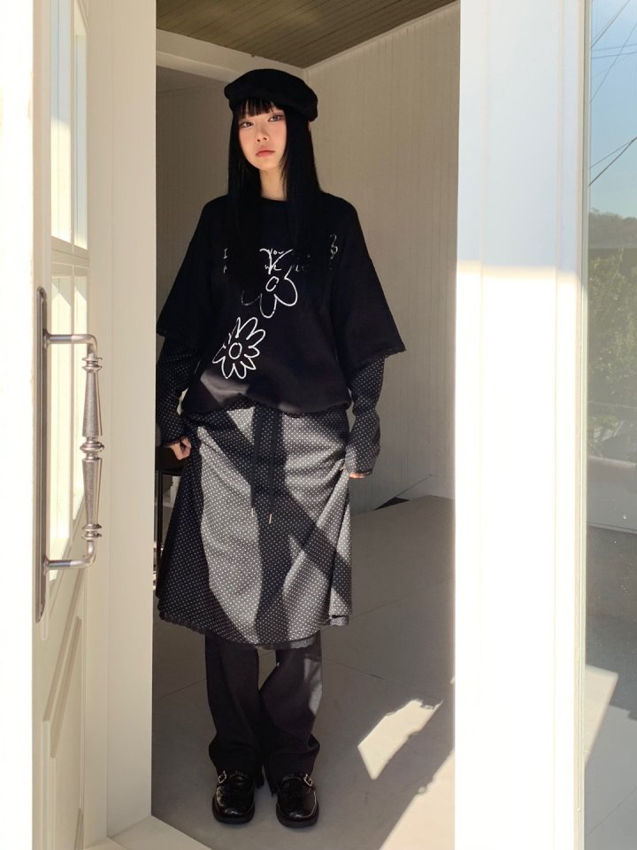 Bricklane - Korean Women Fashion - #womensfashion - Dot Layered Tee - 6