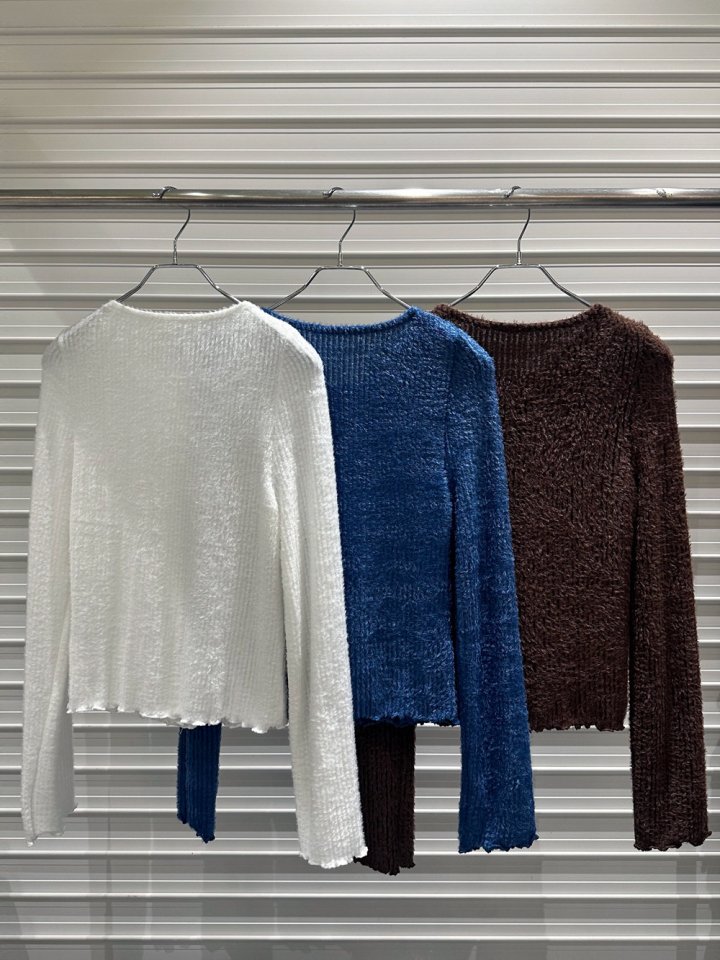 Bricklane - Korean Women Fashion - #womensfashion - Fluffy Rib Cardigan - 2