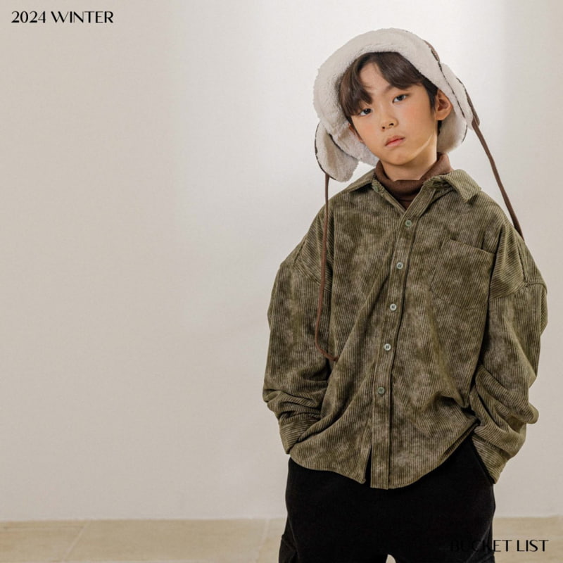 Bucket List - Korean Children Fashion - #Kfashion4kids - Vintage Corduroy Shirt - 9