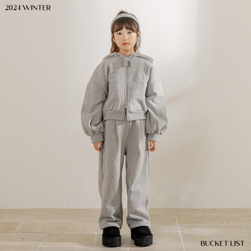Bucket List - Korean Children Fashion - #Kfashion4kids - Brushed Crop Hooded Zip-up - 7