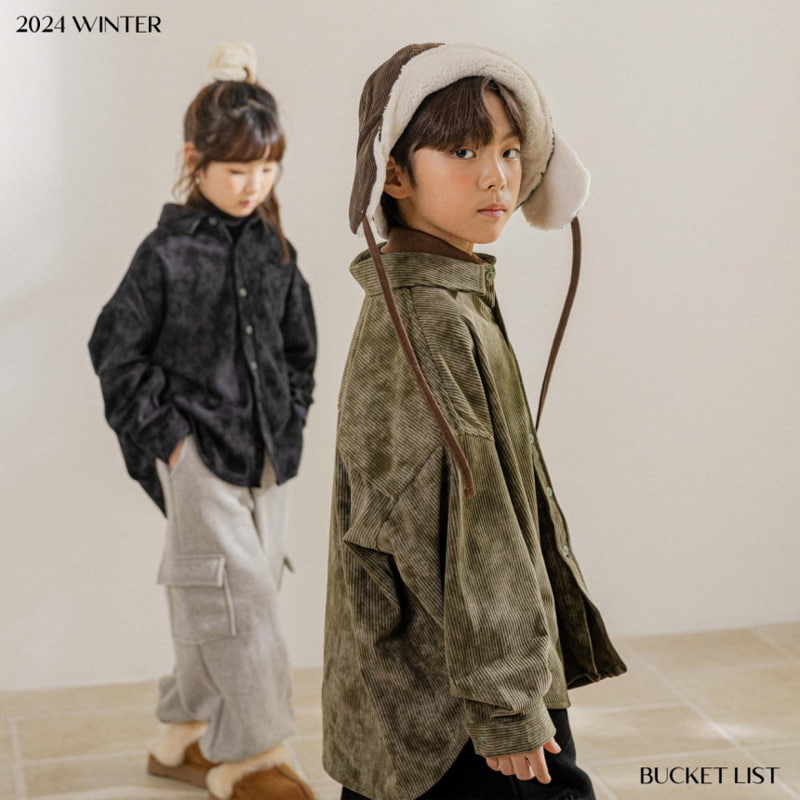 Bucket List - Korean Children Fashion - #designkidswear - Vintage Corduroy Shirt - 4