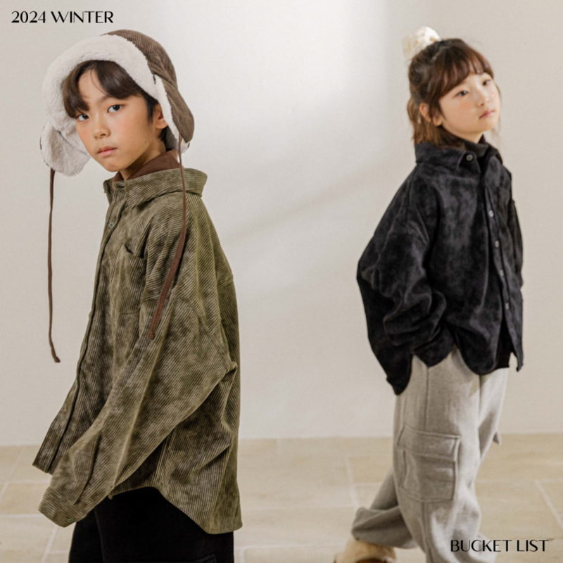 Bucket List - Korean Children Fashion - #fashionkids - Vintage Corduroy Shirt - 5