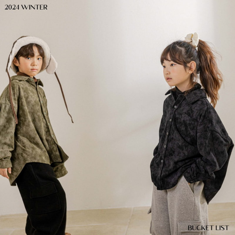 Bucket List - Korean Children Fashion - #kidsshorts - Vintage Corduroy Shirt - 6