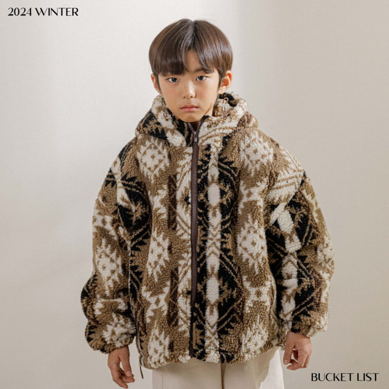 Bucket List - Korean Children Fashion - #todddlerfashion - Snowflake Fleece Jacket - 10