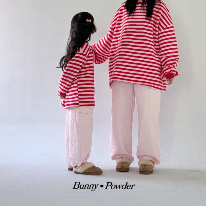 Bunny Powder - Korean Children Fashion - #Kfashion4kids - Striped Loose Fit Tee With Mom - 4