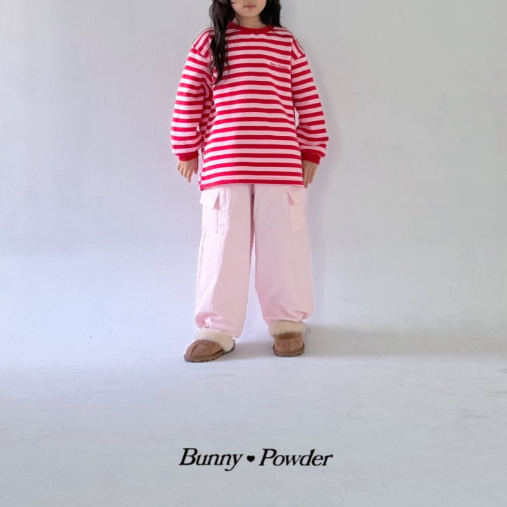 Bunny Powder - Korean Children Fashion - #minifashionista - Striped Loose Fit Tee With Mom - 6