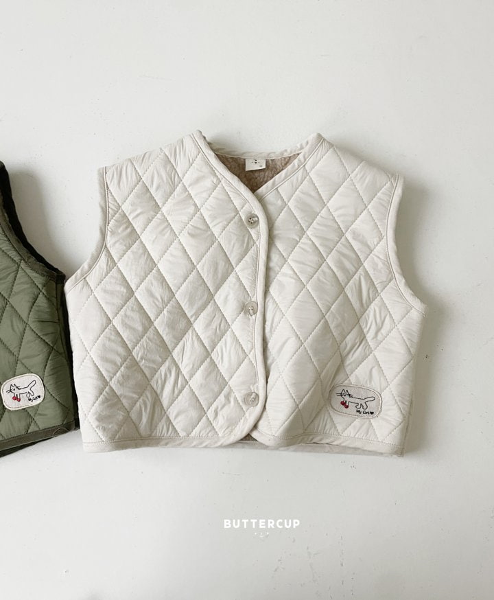 Buttercup - Korean Children Fashion - #minifashionista - My Cat Quilted Vest - 3
