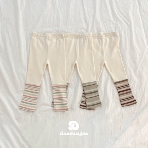 Dae Sung Sa - Korean Children Fashion - #minifashionista - Lime Two Tone Leggings