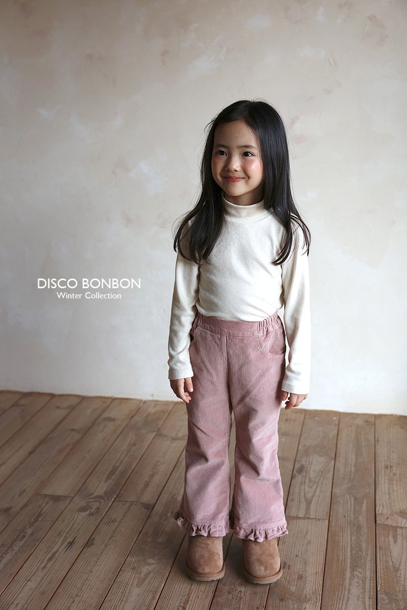 Disco Bonbon - Korean Children Fashion - #designkidswear - Span Corduroy Frill Pants - 11