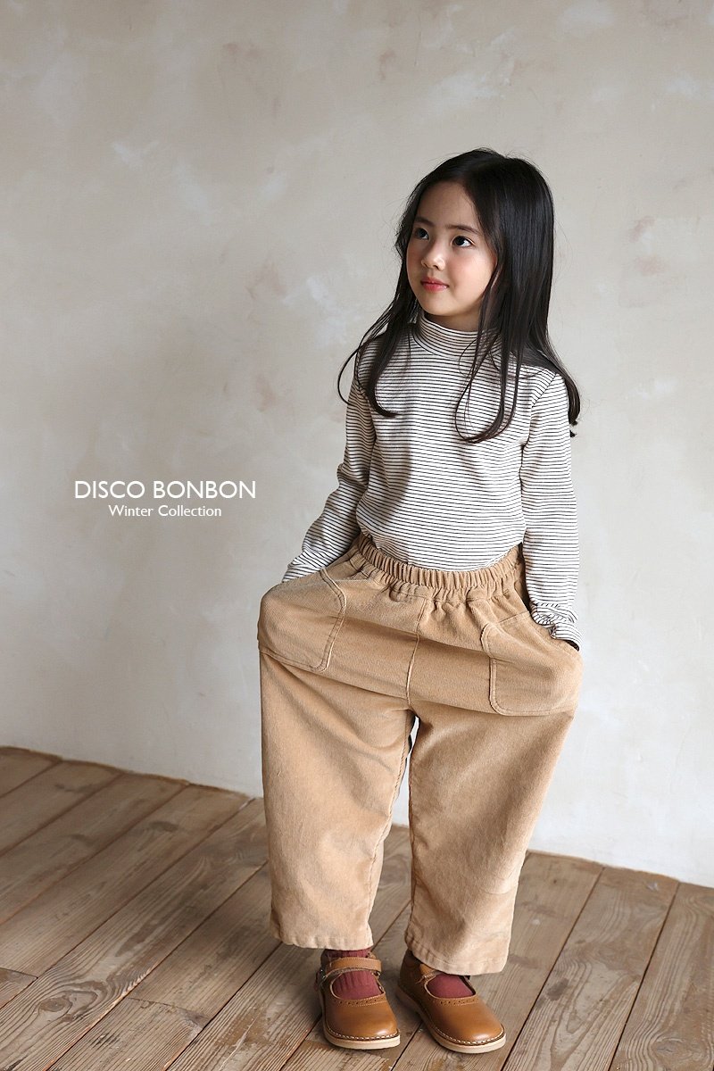 Disco Bonbon - Korean Children Fashion - #todddlerfashion - Cheese Span Corduroy Pants - 8