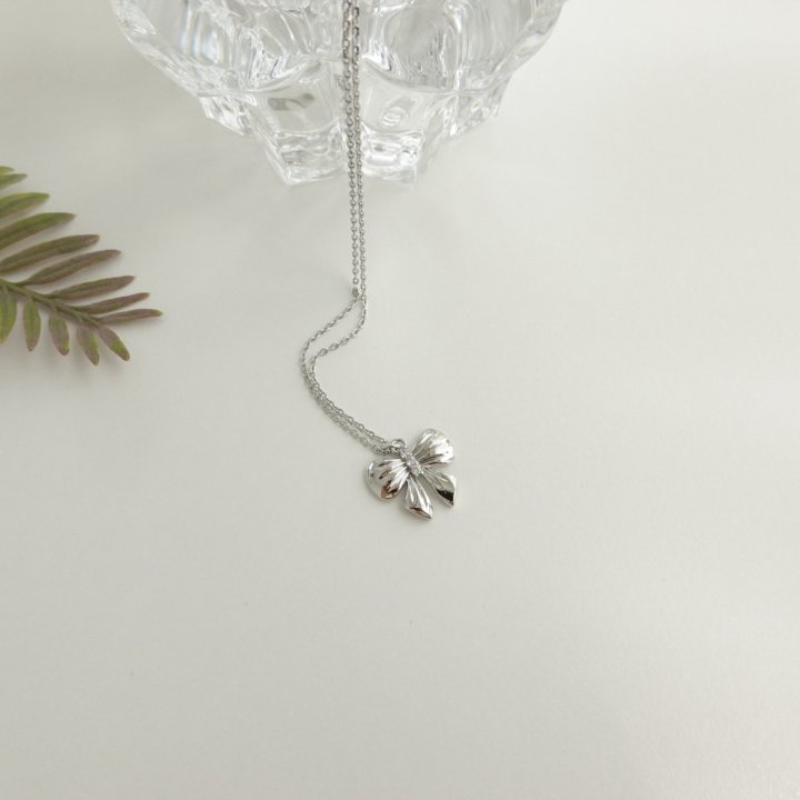 Eeiitt - Korean Women Fashion - #womensfashion - Frezen Mini Ribbon Necklace - 4