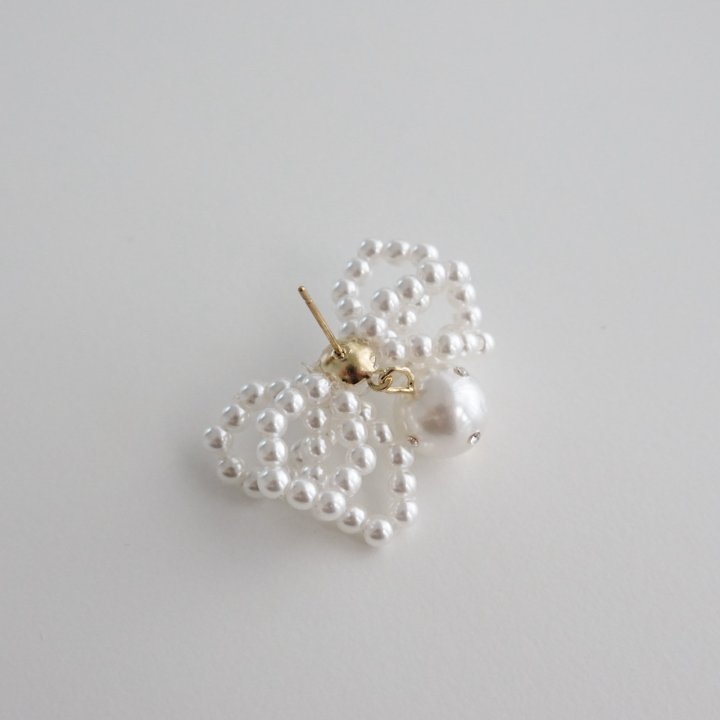 Eeiitt - Korean Women Fashion - #momslook - Ball Butterfly Earring - 5