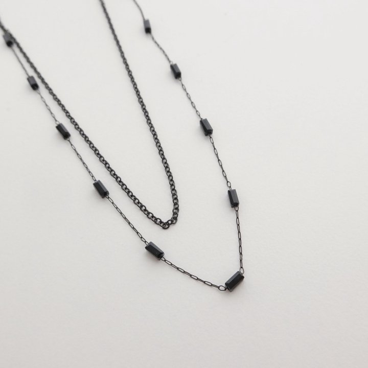 Eeiitt - Korean Women Fashion - #momslook - Block Double Necklace - 5