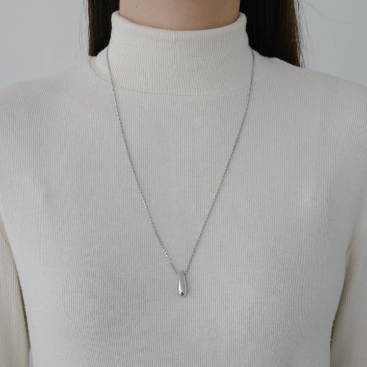 Eeiitt - Korean Women Fashion - #romanticstyle - Water Drop Long Necklace