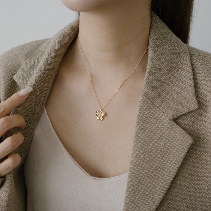 Eeiitt - Korean Women Fashion - #vintagekidsstyle - Frezen Mini Ribbon Necklace - 9