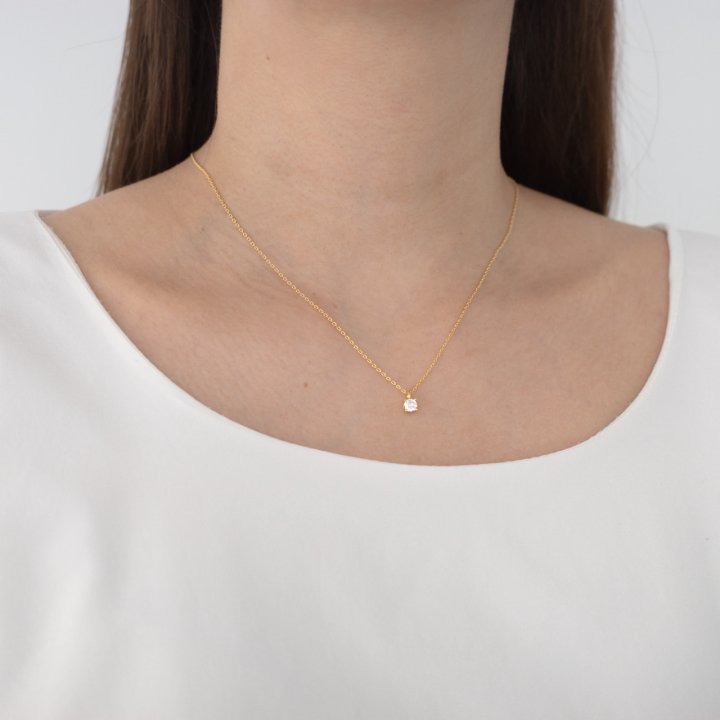 Eeiitt - Korean Women Fashion - #vintagekidsstyle - Simply Cubic Necklace - 2
