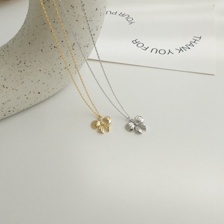 Eeiitt - Korean Women Fashion - #womensfashion - Frezen Mini Ribbon Necklace