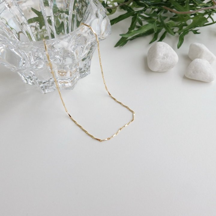 Eeiitt - Korean Women Fashion - #womensfashion - Brass Simple Chain Necklace - 7